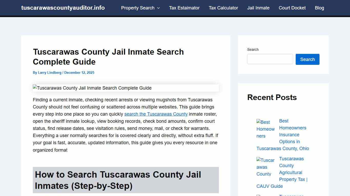 Tuscarawas County Jail Inmate Search Complete Guide